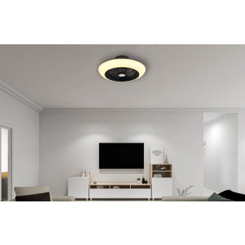 Globo LAFEE plafondventilator LED Zwart, 1-licht