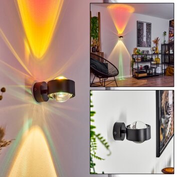 Sapri Muurlamp Zwart, 1-licht