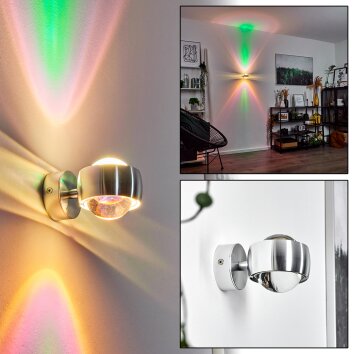 Sapri Muurlamp Zilver, 1-licht