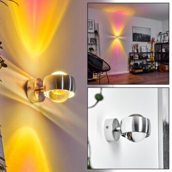 Sapri Muurlamp Zilver, 1-licht