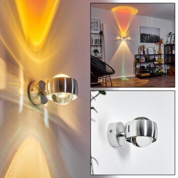 Sapri Muurlamp Zilver, 1-licht
