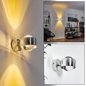 Sapri Muurlamp Zilver, 1-licht