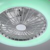 Leuchten-Direkt PATRICK plafondventilator LED Zilver, 1-licht, Afstandsbediening, Kleurwisselaar