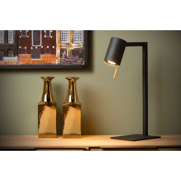 Lucide LESLEY Tafellamp Zwart, 1-licht
