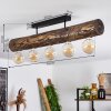 Canedo Plafondlamp Bruin, Natuurlijke kleuren, Zwart, 5-lichts