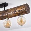 Canedo Plafondlamp Bruin, Natuurlijke kleuren, Zwart, 5-lichts