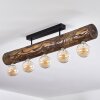 Canedo Plafondlamp Bruin, Natuurlijke kleuren, Zwart, 5-lichts