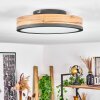Salmi Plafondpaneel LED Antraciet, Bruin, houtlook, 1-licht