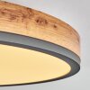 Salmi Plafondpaneel LED Antraciet, Bruin, houtlook, 1-licht