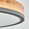 Salmi Plafondpaneel LED Antraciet, Bruin, houtlook, 1-licht