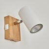 Javel Muurlamp Chroom, houtlook, Natuurlijke kleuren, 1-licht