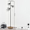 Omba Staande lamp Natuurlijke kleuren, Zwart, 3-lichts