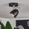 Moesdorf Plafondlamp Nikkel mat, Zwart, 1-licht