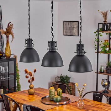 Tallaa Hanglamp Zwart, 3-lichts