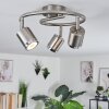 Autilla Plafondlamp LED Nikkel mat, Wit, 3-lichts
