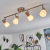 Icalma Plafondlamp Natuurlijke kleuren, Nikkel mat, 4-lichts