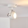Gadmen Plafondlamp Chroom, Wit, 1-licht