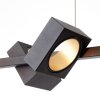 Brilliant Dillard Hanglamp LED Goud, Zwart, 5-lichts, Afstandsbediening