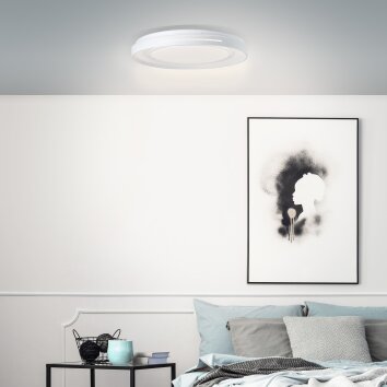 Brilliant Barty Plafondlamp LED Chroom, Wit, 1-licht, Afstandsbediening