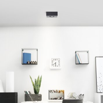 Brilliant Doro Plafondlamp LED Zwart, 1-licht