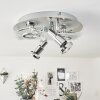 Morges Plafondlamp LED Chroom, Wit, 4-lichts