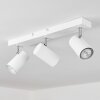 Javel Plafondlamp Chroom, Wit, 3-lichts