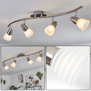 Chapod Plafondlamp Nikkel mat, 4-lichts