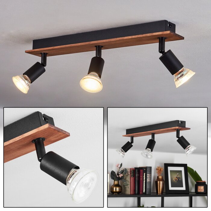 iDEGU Lot de 2 Applique Murale Industrielle Lampe de Plafond de Style Edison Métal Plafonnier