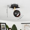 Tome Plafondlamp LED Messing, Zwart, 1-licht