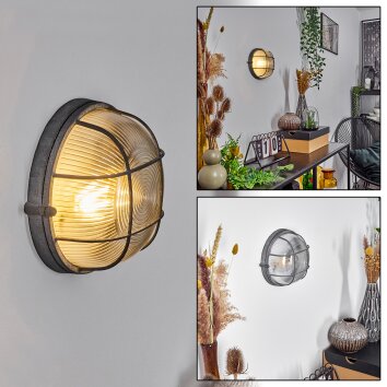 Chaquire Muurlamp Grijs, 1-licht