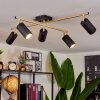 Zuoz Plafondlamp Goud, Zwart, 5-lichts