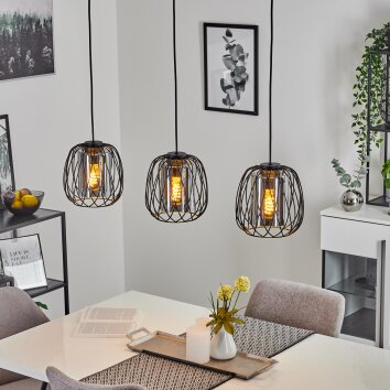 Saitoco Hanglamp Zwart, 3-lichts