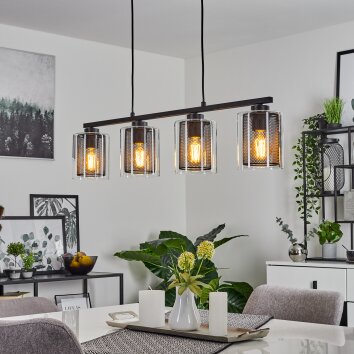 Pajonales Hanglamp Zwart, 4-lichts