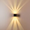 Jonava Buiten muurverlichting LED Zwart, 2-lichts