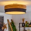 Vrolle Plafondlamp Hout licht, Nikkel mat, 3-lichts