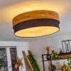 Vrolle Plafondlamp Hout licht, Nikkel mat, 3-lichts