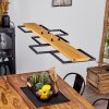 Pompu Hanglamp LED Hout licht, Zwart, 1-licht