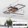 Avelal Plafondlamp LED Hout licht, houtlook, Zwart, 1-licht