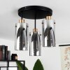 Vaurois Plafondlamp Messing, Zwart, 3-lichts