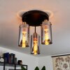 Vaurois Plafondlamp Messing, Zwart, 3-lichts