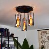 Vaurois Plafondlamp Messing, Zwart, 3-lichts
