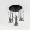 Vaurois Plafondlamp Messing, Zwart, 3-lichts