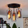 Vaurois Plafondlamp Messing, Zwart, 3-lichts