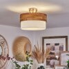 Vrolle Plafondlamp Hout licht, Nikkel mat, 2-lichts