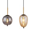 Globo BLACKY Hanglamp Messing, Zwart, 4-lichts