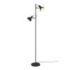 Trio Roxie Staande lamp Zwart, 2-lichts