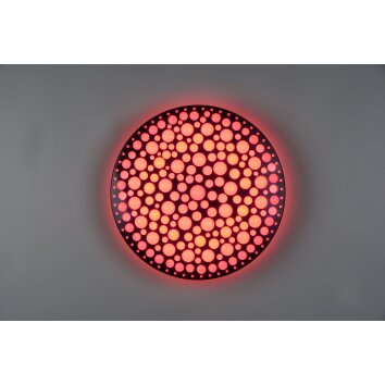 Reality Chizu Plafondlamp LED Zwart, 1-licht, Afstandsbediening, Kleurwisselaar