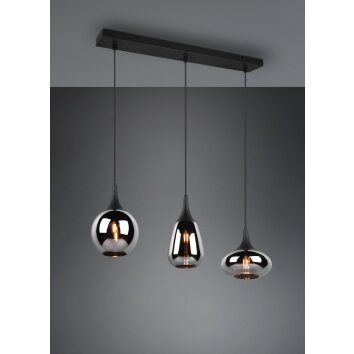 Trio Lumina Hanglamp Zwart, 3-lichts