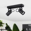 Kergus Plafondlamp Zwart, 2-lichts