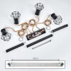 Bardhaman Hanglamp Natuurlijke kleuren, Zwart, 4-lichts